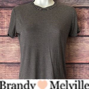New Brandy Melville Striped Basic Top One Size